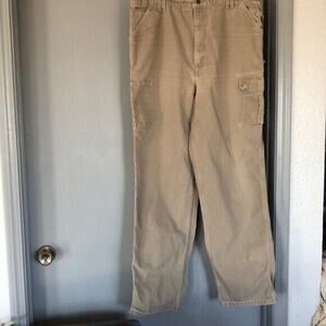Carhartt work jeans Khaki Cargo Pants 40 X 34 Pockets